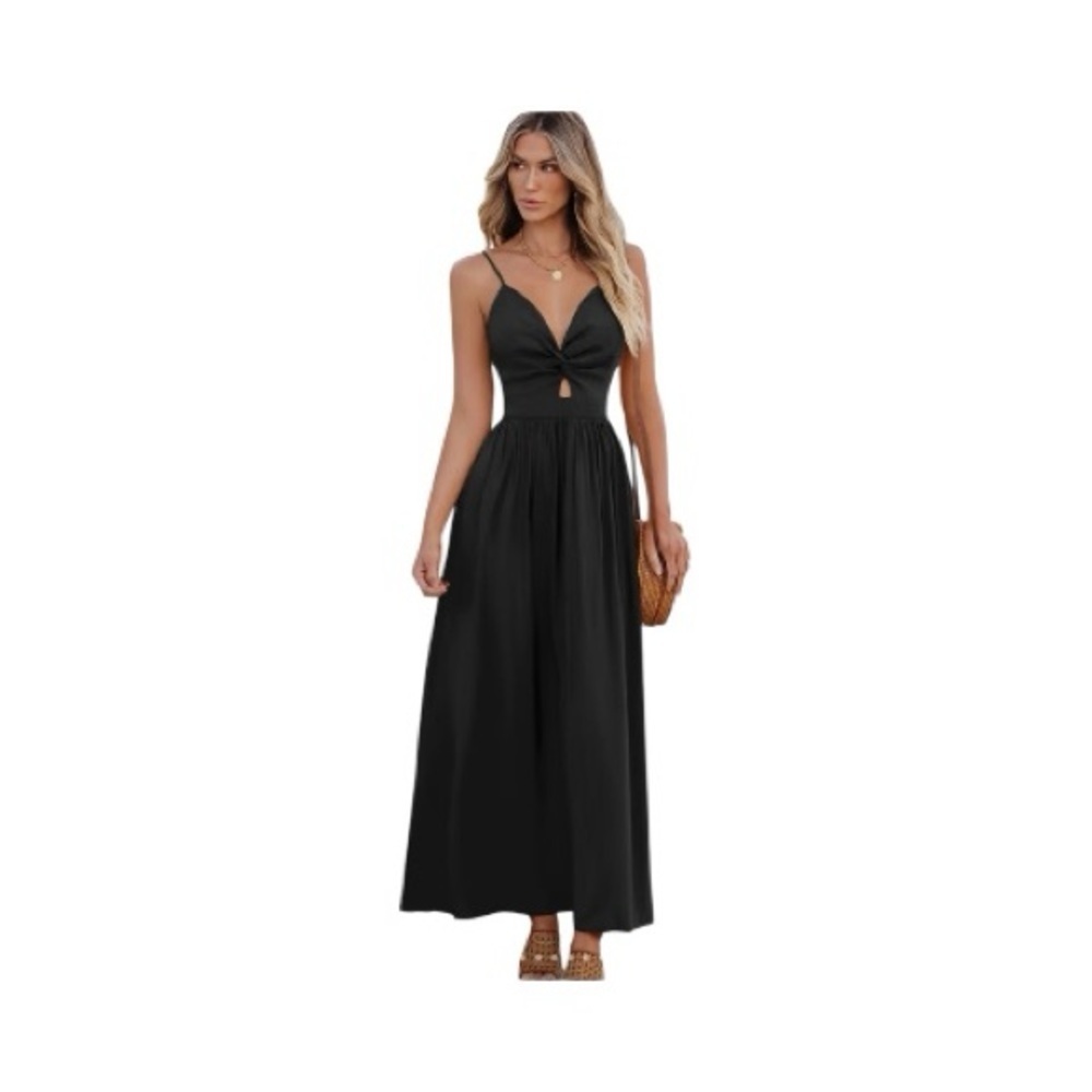 NWT-CUPSHE-BLACK MAXI DRESS-WOMENS SIZE MEDIUM